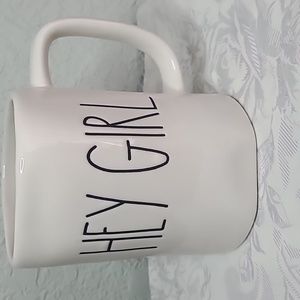 Rae Dunn Artisan Collection "Hey Girl" White Coffee Tea Mug